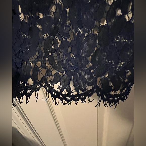 Host Pick!! EUC Altar’d State scalloped navy blue lace dress - Picture 5 of 6